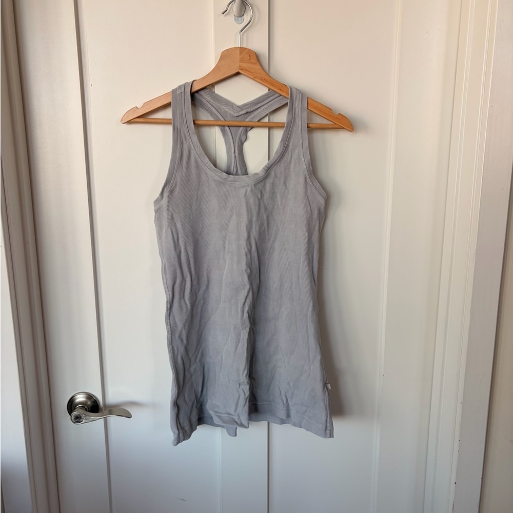 lululemon athletica Light Gray Cross-Back Tank